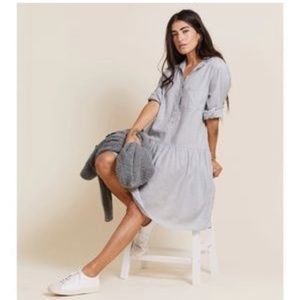 GRAYSON The Changemaker Dress in Light Gray Shirt Dress 
Size 5/XL